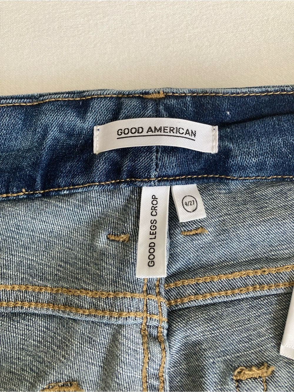 GOOD AMERICAN Good Legs Crop Blue261 sz 4 - Picture 8 of 9